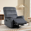 Oversized Power Lift Recliner Chair, Big Tall Man Lay Flat Ergonomic Lounge with Extended Footrest for Elderly People, Single Sofa Heat & Massage. Home Theater Seat, USB&Type-C Port (Chenille, Grey)