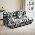 Selyteramy 3 Seat Oversized Bean Bag Chairs for Adults, Memory Foam Fireside Beanbag Couch, Comfy Bean Bag Lounger Lazy Sofa for Living Room, Bedroom, Playroom, Black Multi
