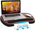 Sofia + Sam Oversized Memory Foam Lap Desk (Wood Top) | Supports Laptops Up to 20 Inches