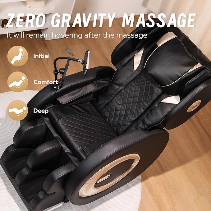 2026 Massage Chair for Full Body 4D Zero Gravity, with Body Scan & Heat Therapy, SL-Track Shiatsu Foot Rollers, Yoga Stretch, Heating Function, for Home Office Use (Model 4)