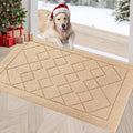 REFETONE Indoor Doormat, Front Back Door Mat 32"x48" Rubber Backing Non Slip Mats, Absorbent Washable Entrance Doormat for Entryway, Resist Dirt Low-Profile Inside Floor Mat for Muddy Shoes, Golden