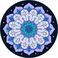 nuveti Large Meditation Mat Round Yoga Mat Pilates Yoga Mat 3.5mm Thick Natural Tree Rubber Base Non Slip, Extra Thick Grip. Thicker, Longer, and Wider for More Comfort and Support（55''x55''）