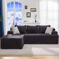 Modular Sectional Sofa Couches L-Shape Couch 3 Seat Modular Sofa Memory Foam Sectional Couches for Living Room, Cloud Couch with Oversized Chaise (Grey Stripe, 98" Left Facing Chaise)