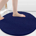Arotive Bathroom Rugs Round 24x24, Extra Soft Absorbent Shaggy Chenille Bath Rugs, Machine Washable Rubber Backing Non-Slip Bath Mats for Bathroom Floor Tub and Shower, Home Decor Accessories, Navy