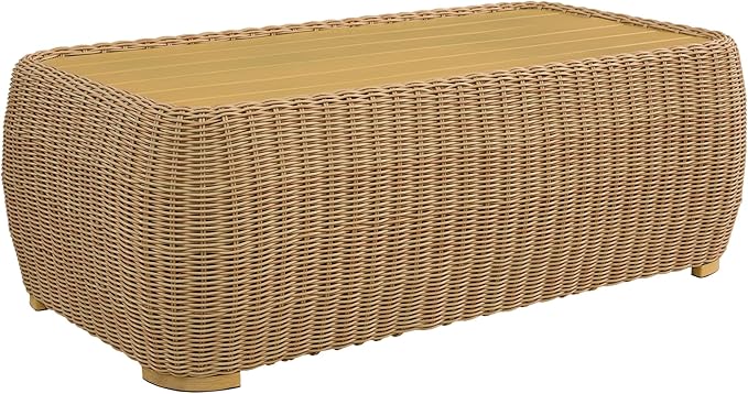 CHITA 4 Pieces Patio Wicker Furniture Set, Outdoor Rattan Bistro Set with Removable Thickened Cushions, Fully Assembled
