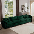 Aoowow Corduroy 4 Seater Sofa Couch,Modern Large Cloud Couches for Living Room,Tufted Modular Sectional Cloud Sofas with Deep Seat,Oversized 4 Seat Sofa Set (Green, 4 Seater)