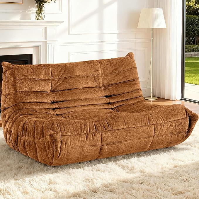 HABUTWAY Bean Bag Chair, Giant Bean Bag Chairs for Adults, 3 Seater Fireside Chair, Lazy Large Floor Bean Bag Sofa for Living Room, Bedroom, Dorm, Office (Brown)