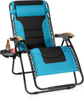Sophia & William Oversize Zero Gravity Chair, Padded Recliner with Free Cup Holder, Supports 400 LBS (Aqua)
