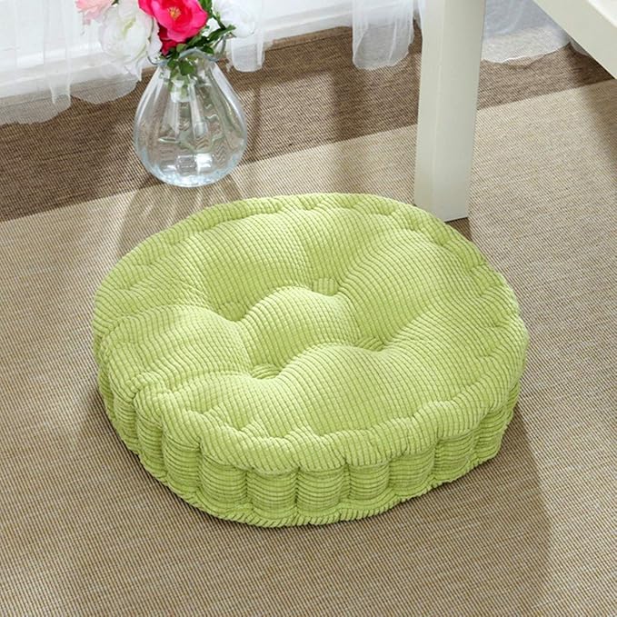Round Soft Chair Cushions Home Floor Pillow Indoor Corduroy Chair Pads Office Seat Cushion, 19" D.