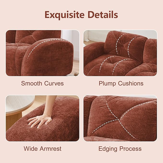 Modular Sectional Sofa with Free Combination,Boneless Floor Couch for Living Room & Lounge,Velvet 3-Seater Sectional Couch with Comfortable Deep Seat,No Assembly Needed