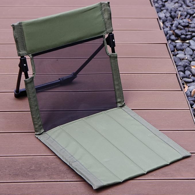 Breathable Mesh Back Folding backrest,Ultralight Aluminum Alloy Camp Seat with Ventilated Backrest, Portable Outdoor Chair for Beach, Park,Lawn,Hiking and Travel