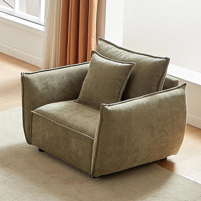 Minimalist Living Room Sofa Upholstered Armchair for Bedroom Office Modern Design Durable Seating