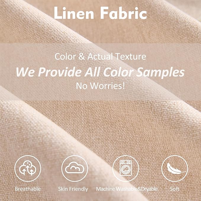 GOSUHI 142.5" U Shaped Couch, Modular Sectional Sofa, 3-Seater Comfy Cloud Couch with Movable Ottoman, Deep Seat Couches for Living Room, Linen, Beige