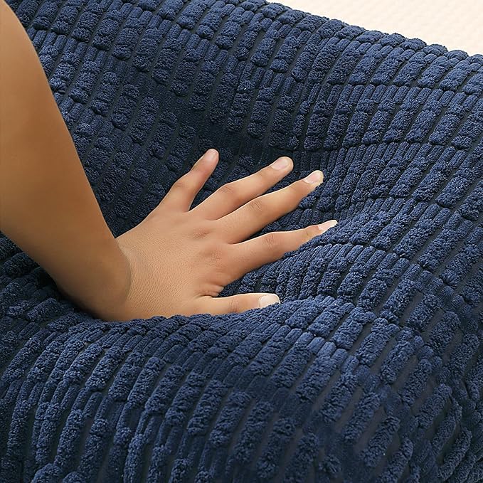 PAJEO Reading Pillow for Sitting in Bed, Large Backrest Reading Pillow with Arm Rest,Back-Rest Support Cushion for Sit Up on Couch, Sofa, and Floor, Dorm Essentials (Dark Blue Corduroy, Large(19"))