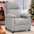 Recliner Chair, Living Room Chairs for Adults, Padded Deep Seat Reading Chair with Side Pockets, Small Recliners for Small Spaces, Lounge Chair for Living Room, Bedroom, and RV (Linen)