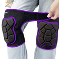 Work Knee Pads for Men Women Kneeling on Hard Floor, Padded Knee Cushion with Straps for Garden Yard, Flexible Kneepads for Cleaning Washing Floors, Knee Pad for Mechanic Carpenter, Purple L (1 Pair)