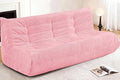 Bean Bag Chair,Giant Beanbag Chairs for Adults,Comfy Large Fireside Chair Lazy Sofa,Corduroy Bean Bag Lounger with Memory Foam Filled,Floor Sofa Couch for Home,Living Room (Pink, 3-Seater)
