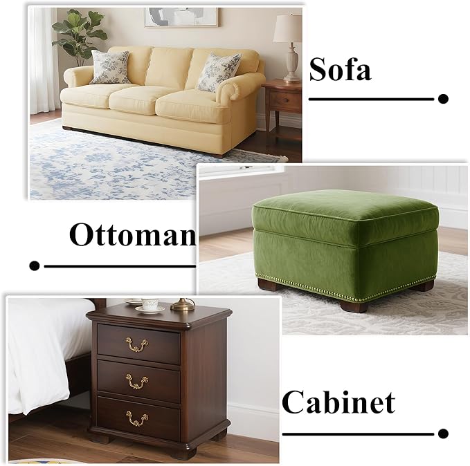 AORYVIC Sofa Legs Square Bed Feet 2 inch Wood Replacement Leg for Furniture Set of 4, Dark Brown
