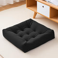 Tikuns Floor Pillows for Adults, 22 * 22 Inch Inch Meditation Cushions, Large Square Sitting Cushion Living Room Memory Foam Pillow for Sitting (1, Black, 22x22x4 Inch)