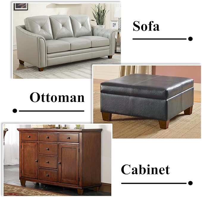 AORYVIC 3 inch Furniture Legs Wood Sofa Legs, Universal Couch Legs Bed Risers Replacement Dresser Legs for Futon, Ottoman, Love Seat, Easy to Install, for U.S.Made and Other Furniture