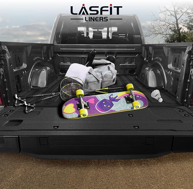 LASFIT Tailgate Mat for Ford F-150 2026 2025 2024 2023 2022 2021(Work Surface Only) Truck Tailgate Liner All Weather Protector Durable TPE Tailgate Cover-Easy to Clean