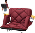 25inch Extra Wide Stadium Seat, Thick Bleacher Chair with Back Support and Cushion, 6 Reclining Positions Bleacher Seat with Armrest, Upgrade Sofa Style Stadium Chair for Sport Events and Outdoors