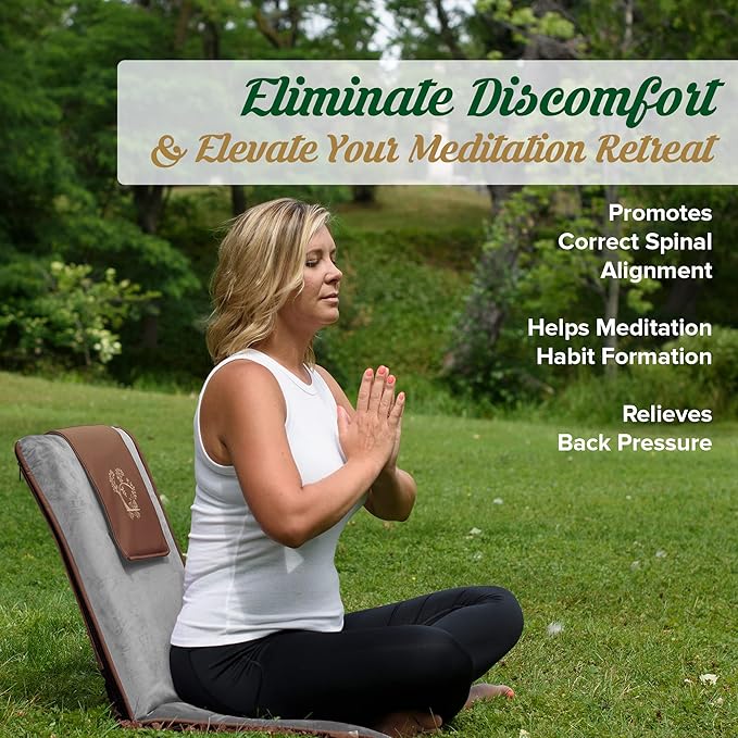 Japanese Meditation Floor Chair with Back Support for Adults - Premium Meditation Chair with Adjustable & Foldable Back for Seating, Yoga & Gaming — Folding Backjack Chairs with Backrest for Adults