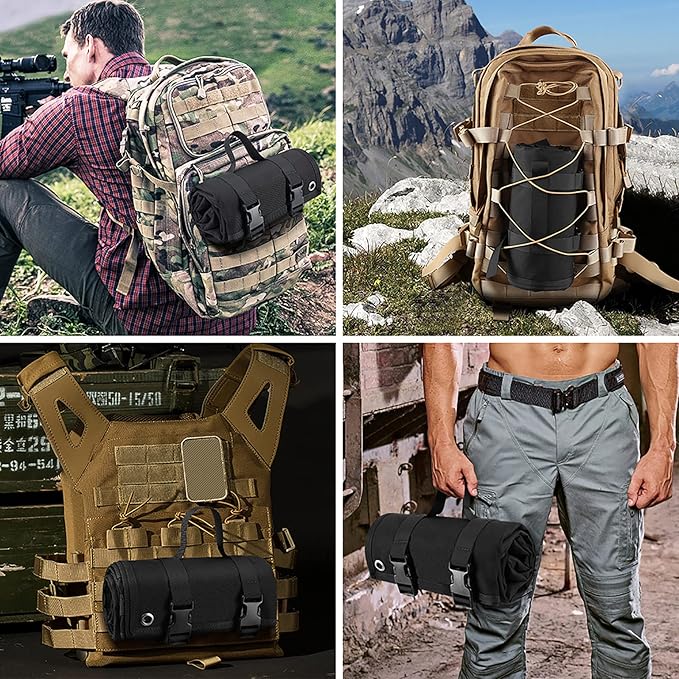 Tactical Shooting Gun Mat Outdoor Professional Waterproof Non-Slip Shooting Mat Firearm Shooting Bag Rifle Rest Bag Shooting with Front and Rear Support Sandbags