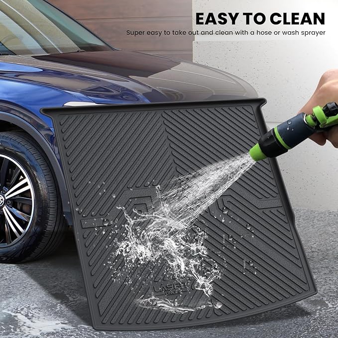 LASFIT Cargo Mat for VW Tiguan 2018-2024(Fit 5 Seats), All-Weather Protection TPE Trunk Mat Cargo Liner Custom Fit for Volkswagen Tiguan Accessories, Super Duty, Waterproof, Easy to Clean, Black