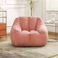 Setawix Bean Bag Chair with Filler, Comfy Teddy Bean Bag Chairs for Adults and Kids, Cozy BeanBag Sofa Fully Floor Couch with Memory Foam for Living Room Bedroom,Pink