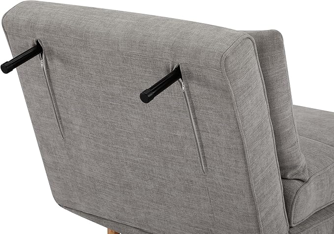 CITTANEO 31" Convertible Sleeper Chair, 3-in-1 Foldable Chair Bed with Pillow, 3-Position Adjustable Backrest, Single Sofa Bed for Apartment, Office, Medium Gray