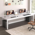 78.7 Inch Large Computer Desk, Modern Table with Thick Tabletop, Spacious Gaming Desk for 2 People, Study Writing Workstation for Home Office, Work from Home, White