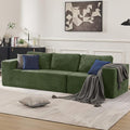 Furnify 106" 3-Seater Sofa, Cloud Modular Sofa with Certified Foam, Upholstered Floor Sofa with Deep Seat, Sofa for Bedroom Living Room, No Assembly Required (Green, Plush Corduroy Fabric)