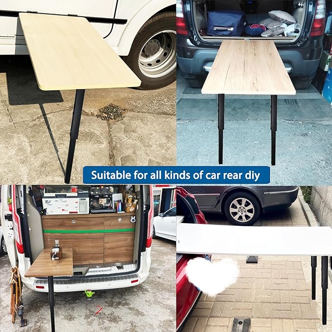 Benbuoo Adjustable Height Table Legs Folding Tall Metal Desk Legs Heavy Duty Foldable Furniture Legs for Tabletops, Computer Table, Office Desk, DIY Desk, RV, Counter, Outdoor Set of 4