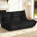 HABUTWAY Bean Bag Chair, Giant Bean Bag Chairs for Adults, Loveseat Fireside Chair, 2 Seater Lazy Bean Bag Sofa Memory Foam Couch for Living Room, Bedroom, Office (Black)