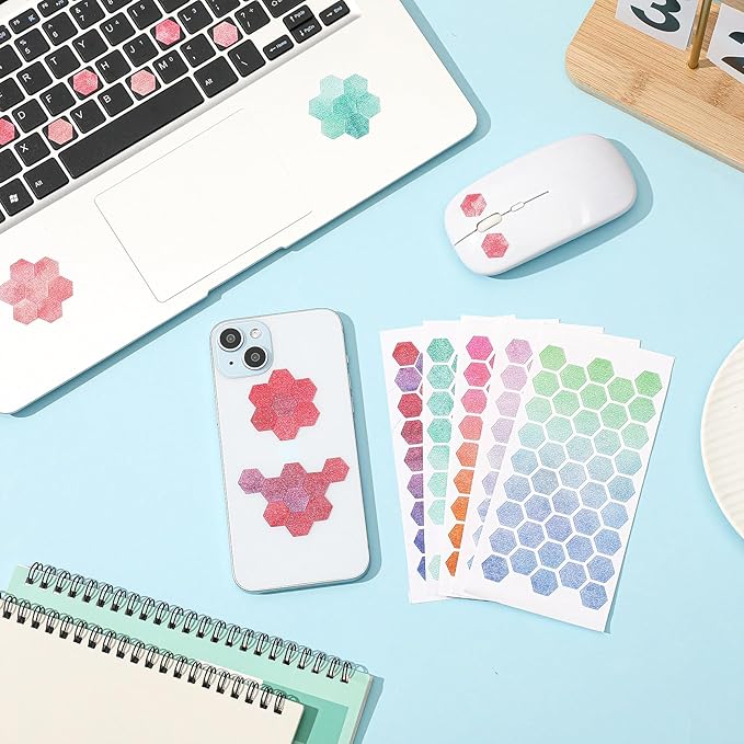 Gersoniel 18 Pieces Anxiety Sensory Stickers Textured Strips Toys Anti Stress Tactile Rough Sensory Strips Adhesives Anxiety Relief for Adults Teens Office Desk Classroom(Stylish Style)