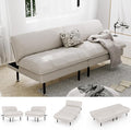 70" Futon Sofa Bed, 4 in 1 Multi-Function Couch Sleeper with Adjustable Backrest, Modern Convertible Futon, Recliner Small Loveseat for Living Room, Dorm, Beige