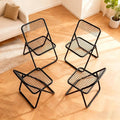 4 Pack Folding Chair,Balck Color,Single Piece,Foldable Space - Saving Design for Indoor/Outdoor Use