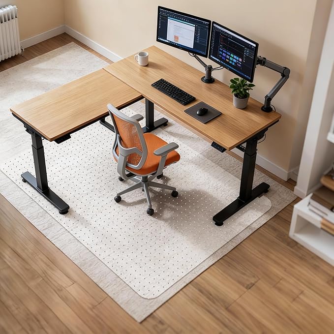 Chair Mat for Carpet Floors: 48"x60" Computer Desk Floor Mat - PVC Plastic Rug Carpet Protector Mats for Gaming Chair Under Desk Pad for Rolling Chair