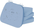 17'' x 16'' x 2.5"Thick Chair Cushions for Dining Chairs, 4 Pack WaterProof Easy Clean Kitchen Chair Pads with Ties and Non-Slip Backing - 30D High Elastic Foam Soft Kitchen Chair Cushions