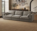 Cloud Modular Sectional Sofa Couch, 99" Oversized Sectional Couches for Living Room, Cloud Modular I-Shaped Sofa with Chaise, 3 Seater, Chenille, Light Gray