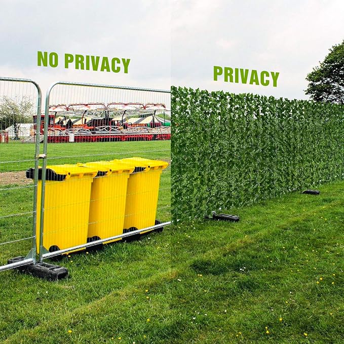 DearHouse Artificial Ivy Privacy Fence Wall Screen, 59x137.8inch Artificial Hedges Fence and Faux Ivy Vine Leaf Decoration for Outdoor Garden Decor