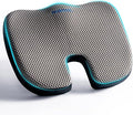 Mureon Seat Cushion for Office Chairs, Large Memory Foam Cushion for Car, Pressure Relief Ergonomic Chair Cushion with Non-Slip Cover for Soft Support for Hip All Day Comfort - Grey