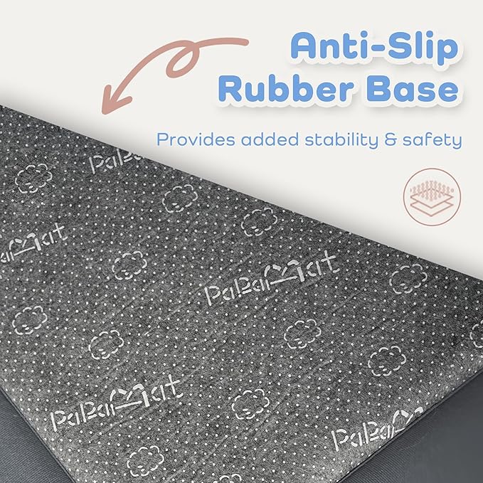 PaPaMat 1.5" Thick Baby Play Mat for Floor, 59x79 Playpen Mat, Pro Soft Flannel Foam Mats Toddler Infant Kids Crawling for Nursery Rug Playroom Living Room Waterproof Easy Care Non-Slip (Dark Grey)