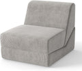 Giantex 3-in-1 Folding Sofa Bed, Convertible Sleeper Chair with Back Support, High Density Sponge, Washable Zippered Cover, Portable Floor Chaise Lounge for Living Room Bedroom Office Apartment (Grey)