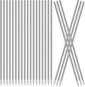 Gisafai 24 Pcs 12 Inch Ground Rebar Stakes Heavy Duty Ground Anchors Steel Plant Support Garden Stake Long Straight Metal Spikes with Chisel Point End for Concrete Timber Garden Plant Tent