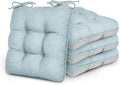 Love's cabin Memory Foam Chair Cushions Set of 4, Outdoor/Indoor Chair Pads for Dining Chairs 4 Pack, Seat Cushions for Kitchen, Dining Room, Office, Patio Chairs, 15.5"x15.5"x3.5" Light Blue