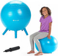 Gaiam Kids Stay-N-Play Children's Balance Ball - Flexible School Chair Active Classroom Desk Alternative Seating Built-In Stay-Put Soft Stability Legs, Includes Air Pump