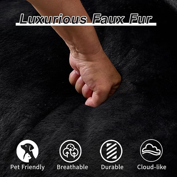 KEIKI Giant Bean Bag Couch for Adults, Oversized Loveseat, 2 Seater Fireside Chair, Comfy Lazy Floor Sofa, Cozy Reading Chair with Pillows for Living Room, Bedroom, No Assembly Required