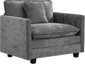 UMBFUN Cloud Couch Accent Chair, Oversized Comfy Modular Sofa with Deep Seat Cushions, Chenille Upholstered Lounge Chair for Living Room & Bedroom, Grey